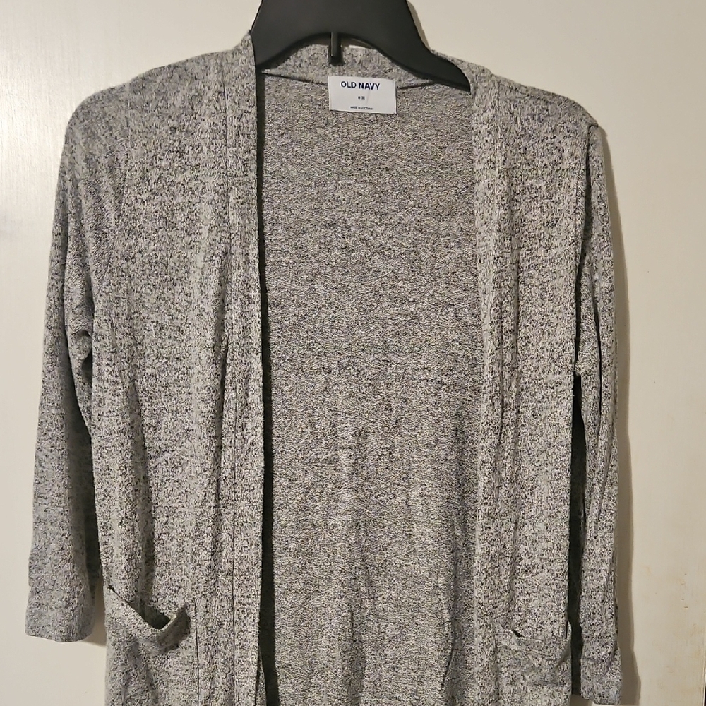 Old Navy Women's Heathered Gray Cardigan